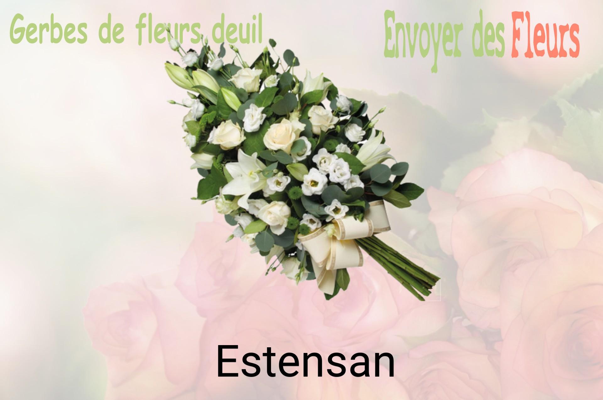 Gerbe de fleurs de deuil livrée à Estensan